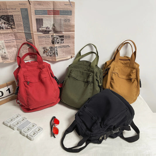 Mochila de lona vintage