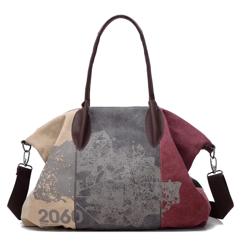Bolso de hombro de lona vintage