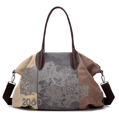 Bolso de hombro de lona vintage